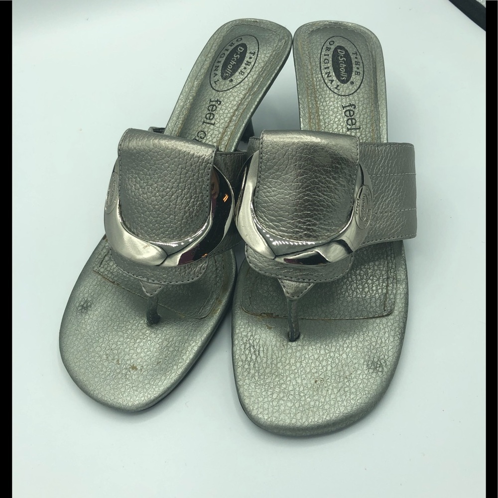 Dr Scholl’s Sz 7.5M Pewter Sandals